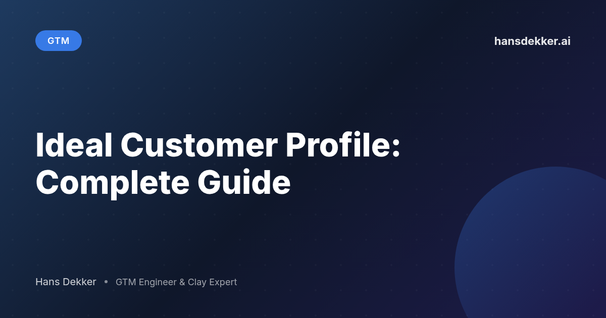 How to Build an Ideal Customer Profile for B2B Sales (2026 Guide ...